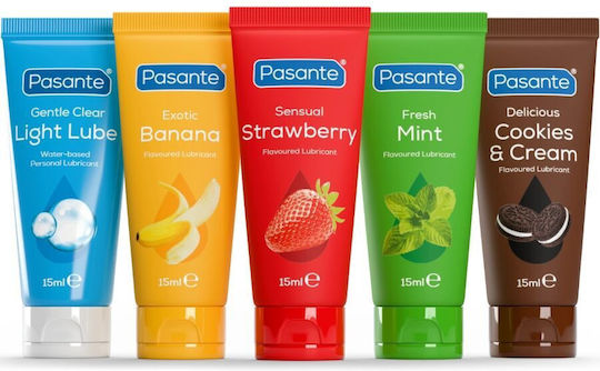 Pasante Pack Assorted Flavor Lubricants 5 Units X 15 Ml