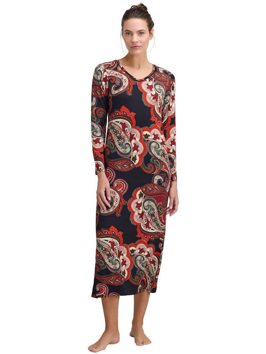 GoldenBay Winter Women's Nightdress Black