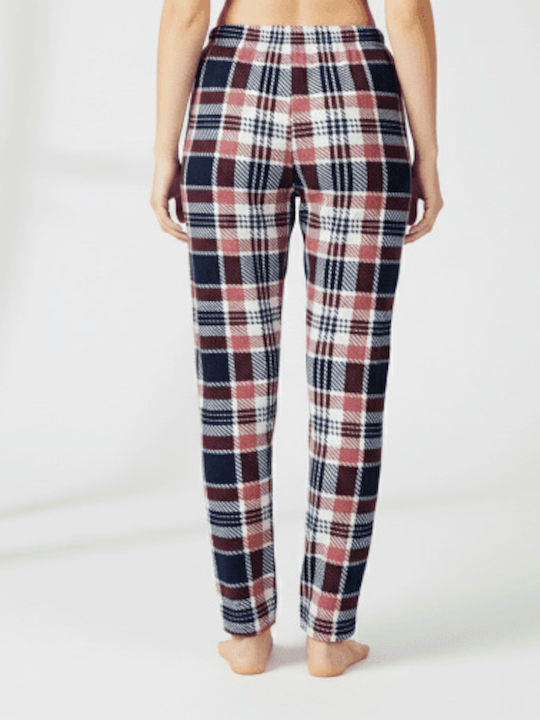Prive Underwear Winter Damen Pyjama-Hose Burgundy