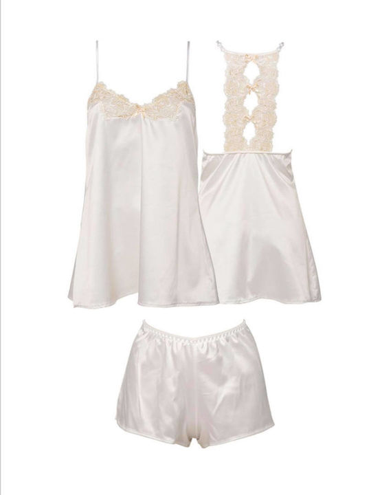 Winter Bridal Babydoll White