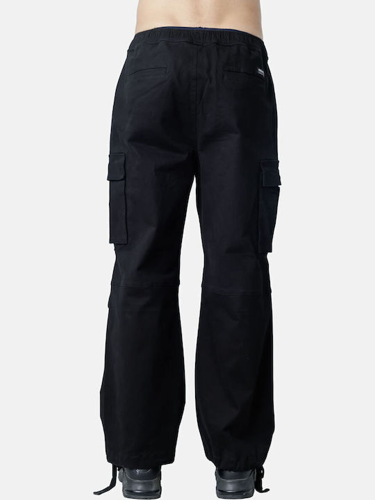 Παντελόνι Cargo Ελαστικό σε Baggy Γραμμή Black