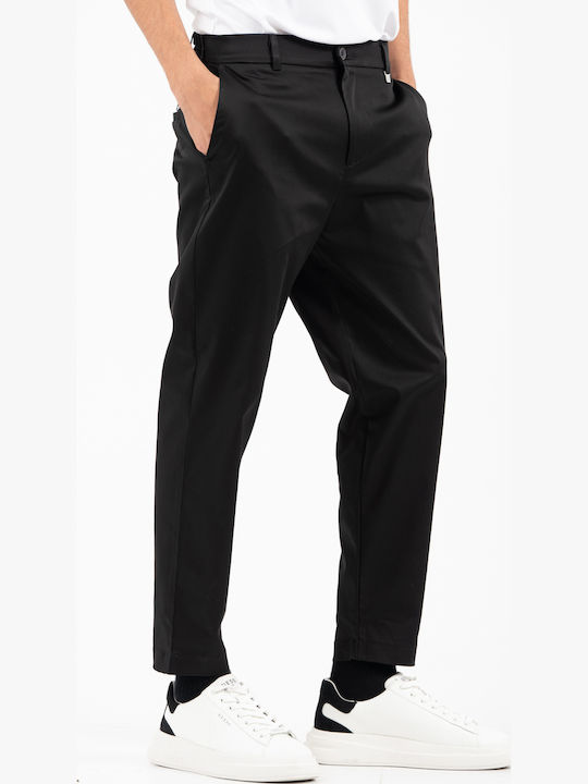 Hose Elastisch in Geradem Schnitt Black