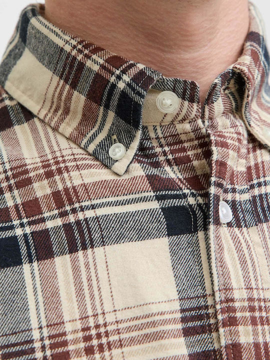 Long-sleeved Flannel Shirt Checked Multicolour