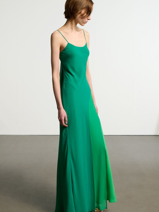 Rochie Maxi De Seara De Vară Jupon Verde