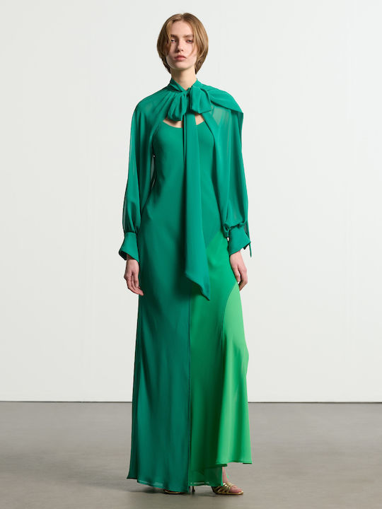 Rochie Maxi De Seara De Vară Jupon Verde