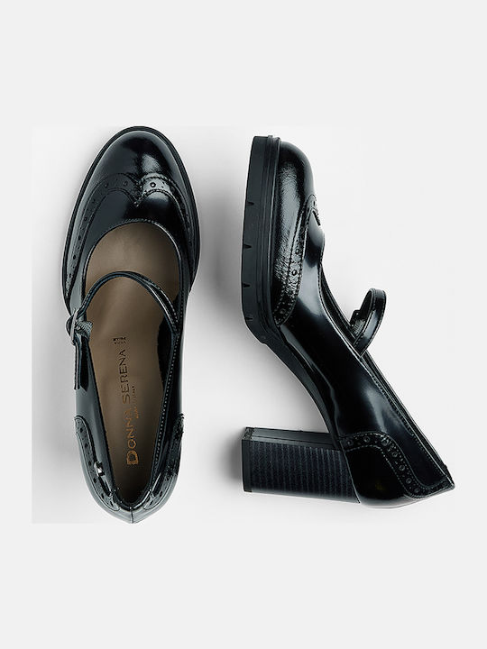 Leder Pumps Schwarz