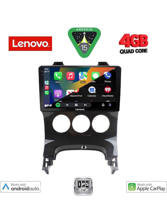 Lenovo Car Audio System for Peugeot 3008 2008-2016 with A/C (Bluetooth/USB/WiFi/GPS/Apple-Carplay/Android-Auto) with Touch Screen 9"