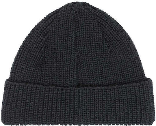 Beanie Unisex Σκούφος με Rib Πλέξη σε Μαύρο χρώμα
