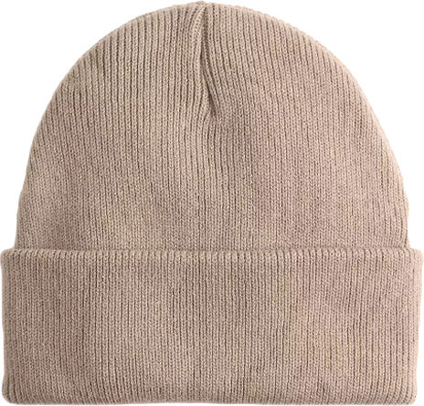 Beanie Ανδρικός Σκούφος με Rib Πλέξη σε Μπεζ χρώμα