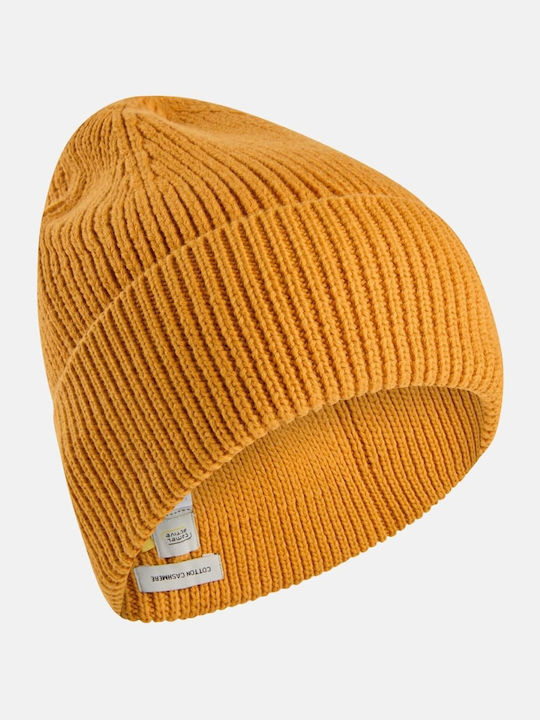 Beanie Unisex Σκούφος Πλεκτός σε Κίτρινο χρώμα