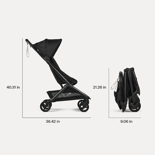 Bugaboo Butterfly 2 Baby Stroller Suitable for Newborn Complete Black - Forest Green 7.3kg