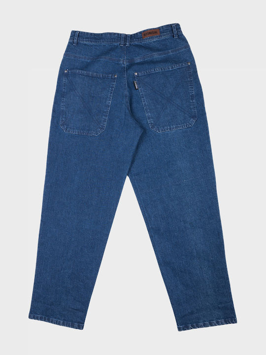 Ανδρικό Παντελόνι Τζιν με Relaxed Εφαρμογή Washed Mid
