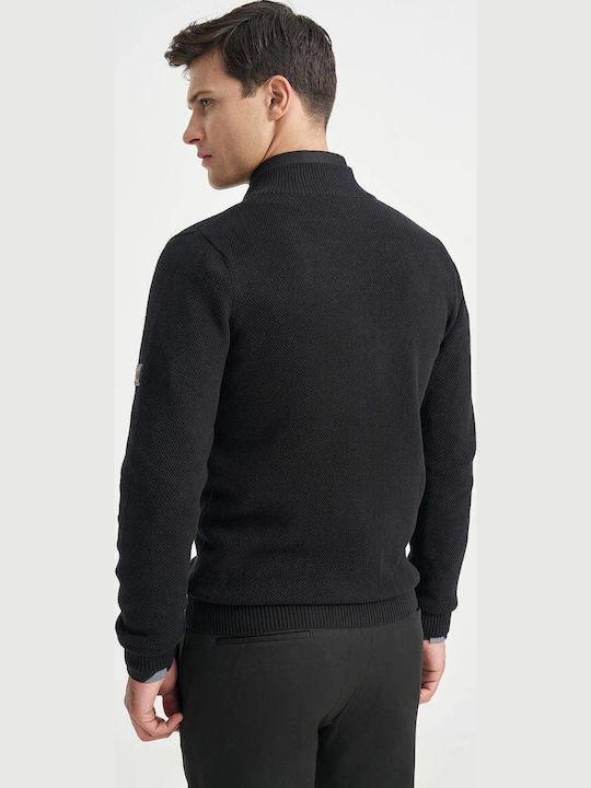 Cardigan Tricotat pentru Bărbați Black