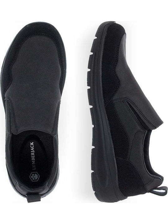 Genious Man Ανδρικά Slip-On Μαύρα