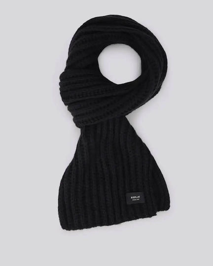 Frauen Set mit Beanie Gestrickt in Schwarz Farbe