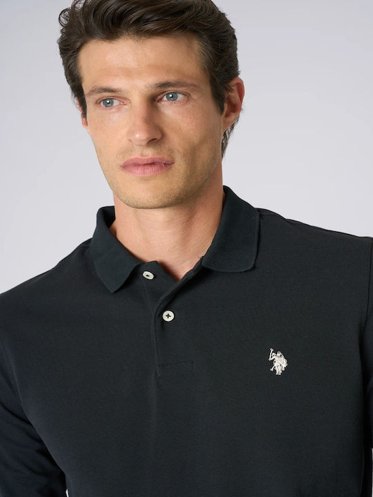 Must Polo Μπλούζα Μακρυμάνικη Μαύρη