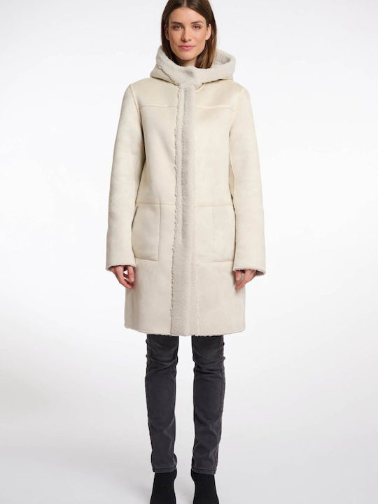 Women's Lifestyle Jacket Double Sided for Winter with Hood Graphite