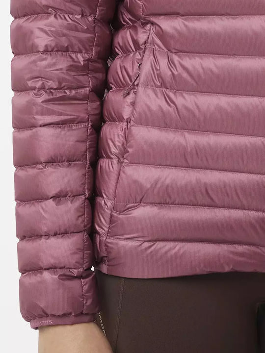 Women's for Hiking Puffer Jacket for Winter with Hood Pink