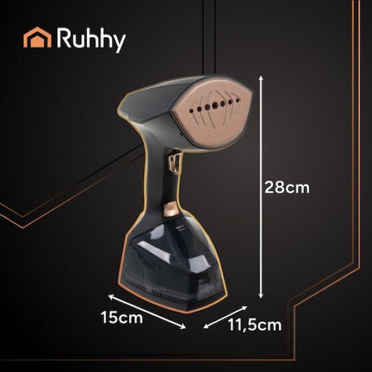Ruhhy Garment Steamer Hand 2000W with Tank 360ml Black