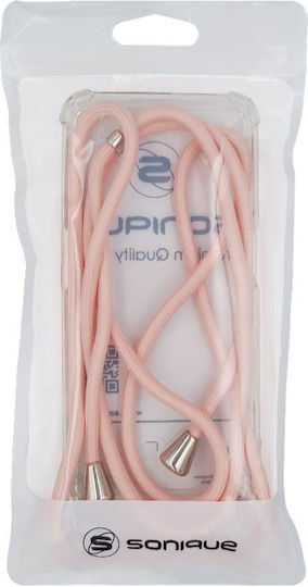 Калъф Силикон Каишка Sonique Armor Clear Oppo Reno13 F 5g Oppo Reno13 Fs 5g Розов