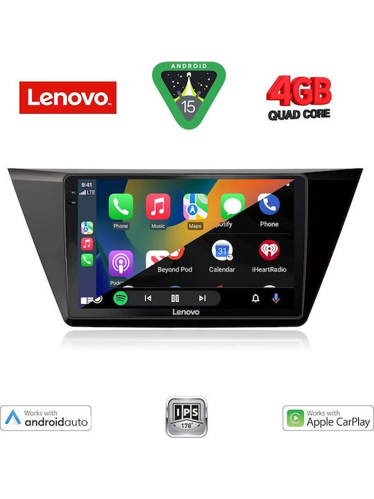 Lenovo Car Audio System for Volkswagen Touran 2016 (Bluetooth/USB/AUX/WiFi/GPS/Apple-Carplay/Android-Auto) with Touch Screen 10"