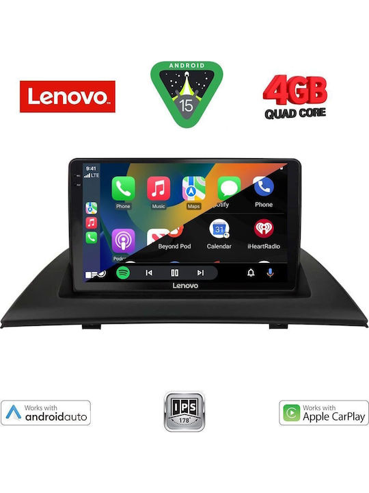 Lenovo Car Audio System for BMW X3 (E83) 2003-2010 (Bluetooth/USB/AUX/WiFi/GPS/Apple-Carplay/Android-Auto) with Touch Screen 9"