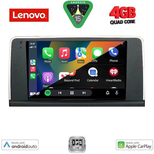 Lenovo Car Audio System for BMW X3 (F25) 2011-2013 (Bluetooth/USB/AUX/WiFi/GPS/Apple-Carplay/Android-Auto) with Touch Screen 9"