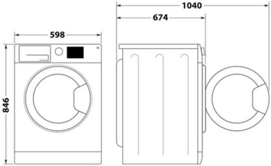 Whirlpool WP C10X WBS EE Στεγνωτήριο 10kg με Αντλία Θερμότητας