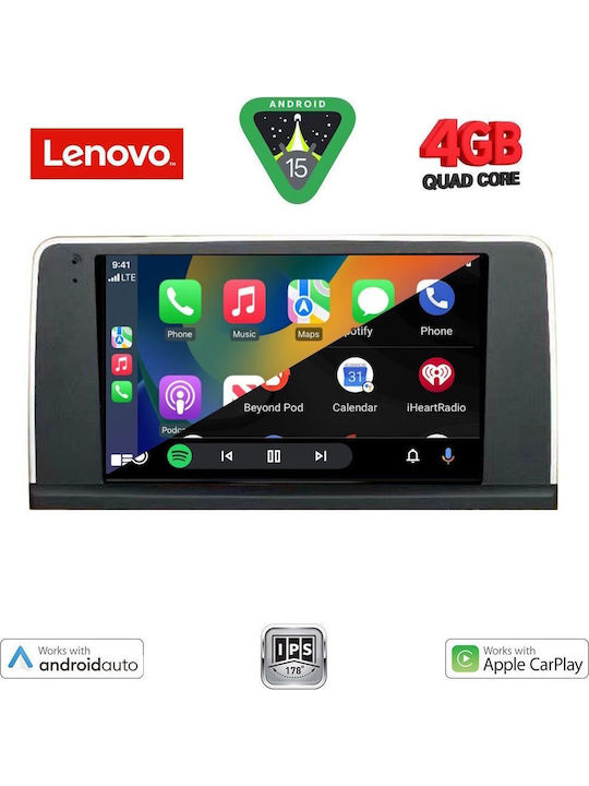 Lenovo Car Audio System for BMW X5 (E70) / X6 (E71) 2013-2016 (Bluetooth/USB/AUX/WiFi/GPS/Apple-Carplay/Android-Auto) with Touch Screen 9"