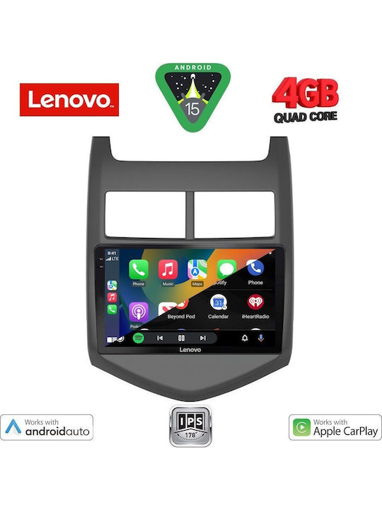 Lenovo Car Audio System for Chevrolet Aveo 2011-2014 (Bluetooth/USB/AUX/WiFi/GPS/Apple-Carplay/Android-Auto) with Touch Screen 9"