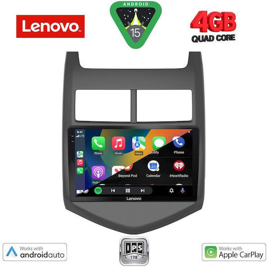 Lenovo Ηχοσύστημα Αυτοκινήτου για Chevrolet Aveo 2011-2014 (Bluetooth/USB/AUX/WiFi/GPS/Apple-Carplay/Android-Auto) με Οθόνη Αφής 9"