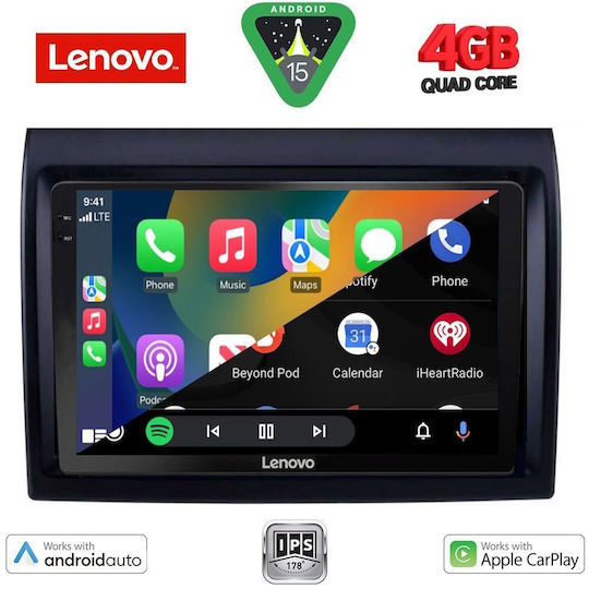 Lenovo Ηχοσύστημα Αυτοκινήτου για Fiat Ducato 2006-2011 (Bluetooth/USB/AUX/WiFi/GPS/Apple-Carplay/Android-Auto) με Οθόνη Αφής 9"