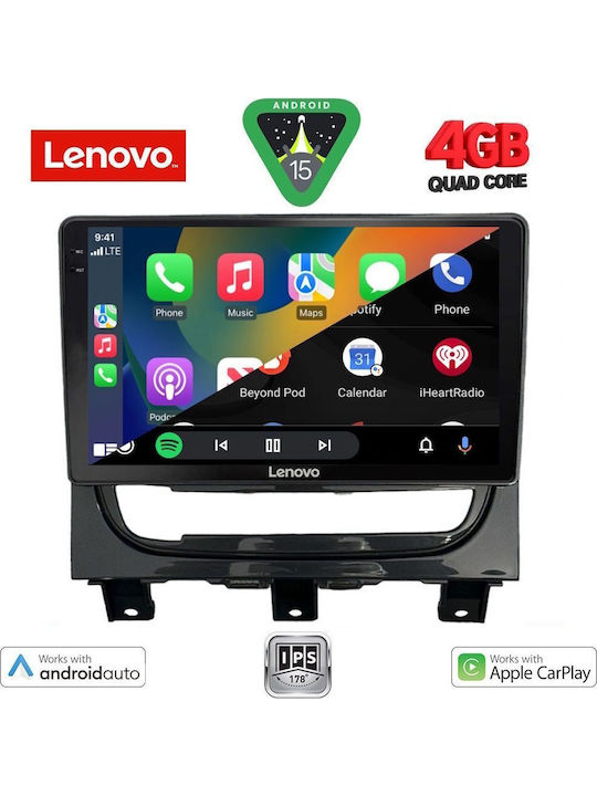 Lenovo Car Audio System for Fiat Strada 2012-2020 (Bluetooth/USB/AUX/WiFi/GPS/Apple-Carplay/Android-Auto) with Touch Screen 9"