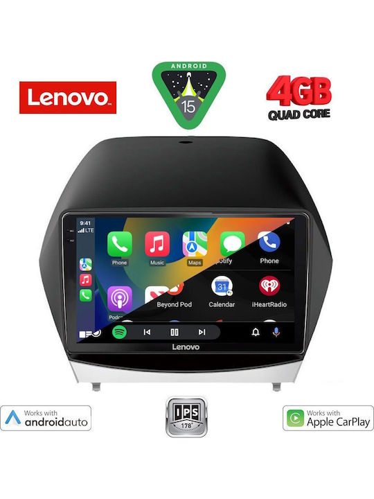Lenovo Car Audio System for Hyundai iX35 2010-2015 (Bluetooth/USB/AUX/WiFi/GPS/Apple-Carplay/Android-Auto) with Touch Screen 10"