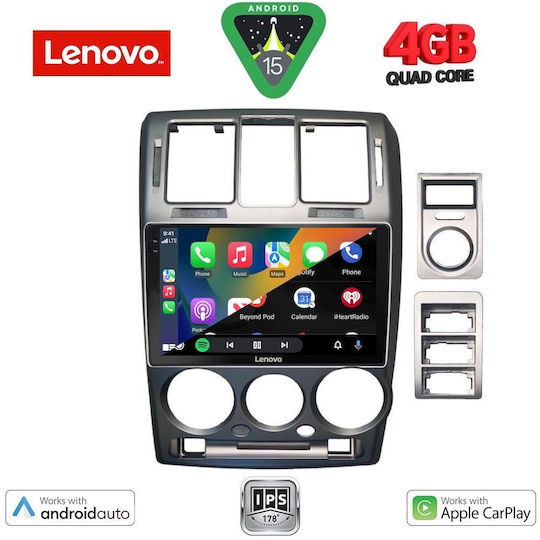 Lenovo Car Audio System for Hyundai Getz 2002-2011 (Bluetooth/USB/AUX/WiFi/GPS/Apple-Carplay/Android-Auto) with Touch Screen 9"