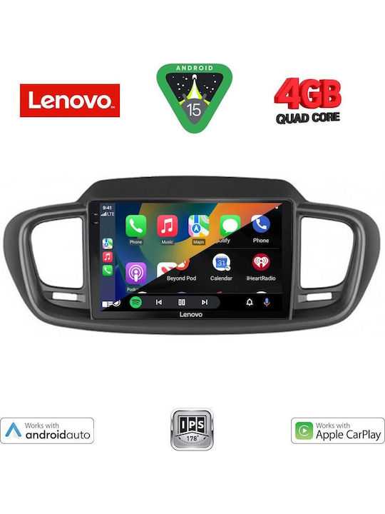 Lenovo Car Audio System for Kia Sorento 2014-2020 (Bluetooth/USB/AUX/WiFi/GPS/Apple-Carplay/Android-Auto) with Touch Screen 10"