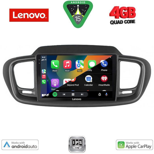 Lenovo Car Audio System for Kia Sorento 2014-2020 (Bluetooth/USB/AUX/WiFi/GPS/Apple-Carplay/Android-Auto) with Touch Screen 10"