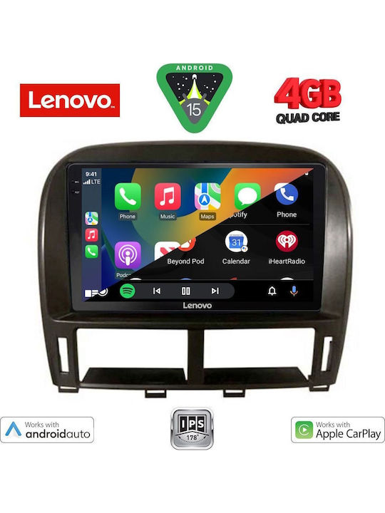 Lenovo Car Audio System for Jaguar XF Lexus LS 2000-2006 (Bluetooth/USB/AUX/WiFi/GPS/Apple-Carplay/Android-Auto) with Touch Screen 9"