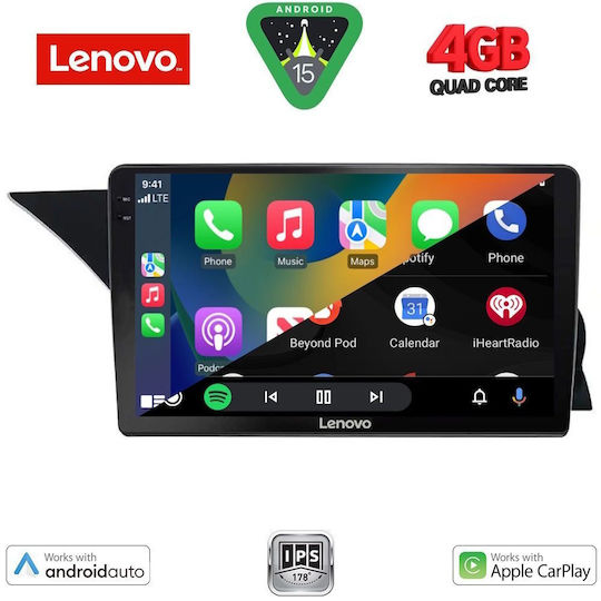 Lenovo Car Audio System for Mercedes-Benz GLK 2013-2017 (Bluetooth/USB/AUX/WiFi/GPS/Apple-Carplay/Android-Auto) with Touch Screen 9"