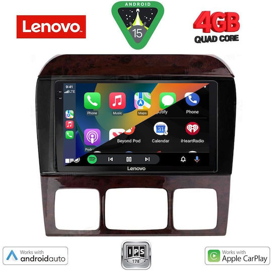 Lenovo Ηχοσύστημα Αυτοκινήτου για Mercedes-Benz S Class 1998-2005 (Bluetooth/USB/AUX/WiFi/GPS/Apple-Carplay/Android-Auto) με Οθόνη Αφής 9"