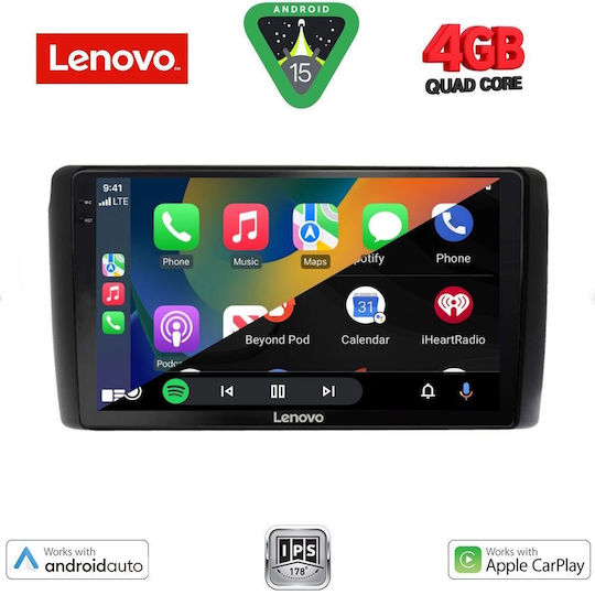 Lenovo Car Audio System for Nissan Leaf 2009-2017 (Bluetooth/USB/AUX/WiFi/GPS/Apple-Carplay/Android-Auto) with Touch Screen 9"