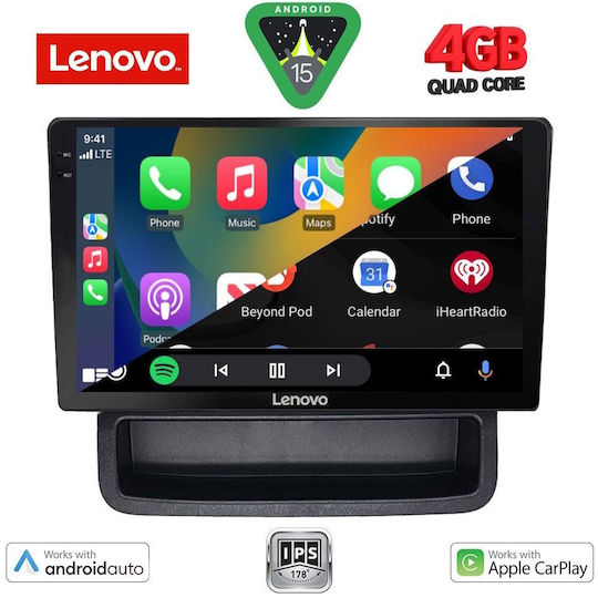 Lenovo Ηχοσύστημα Αυτοκινήτου για Opel Vivaro Renault Trafic Nissan Primastar 2004-2015 (Bluetooth/USB/AUX/WiFi/GPS/Apple-Carplay/Android-Auto) με Οθόνη Αφής 10"