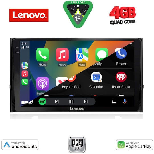 Lenovo Car Audio System for Skoda Karoq / Kodiaq 2016 (Bluetooth/USB/AUX/WiFi/GPS/Apple-Carplay/Android-Auto) with Touch Screen 10"