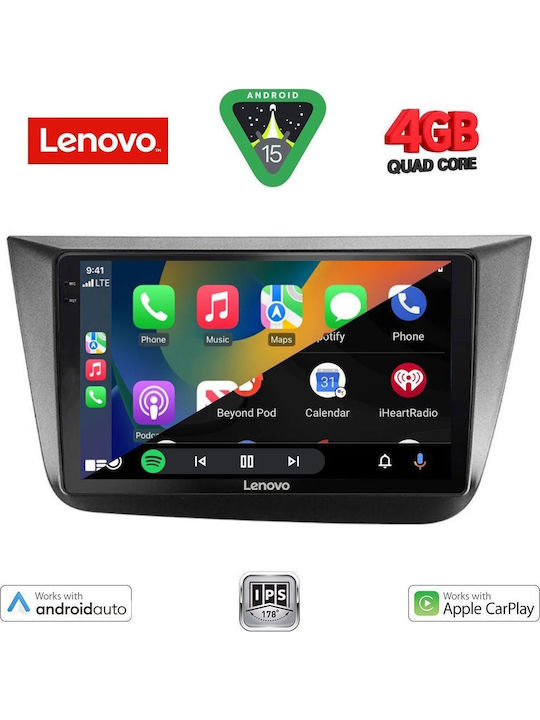 Lenovo Car Audio System for Seat Altea 2004-2015 (Bluetooth/USB/AUX/WiFi/GPS/Apple-Carplay/Android-Auto) with Touch Screen 9"