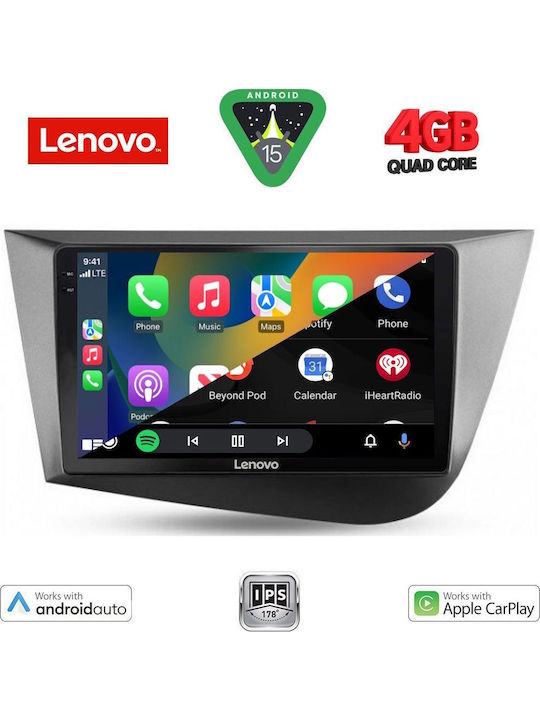 Lenovo Car Audio System for Seat Leon 2005-2012 (Bluetooth/USB/AUX/WiFi/GPS/Apple-Carplay/Android-Auto) with Touch Screen 9"
