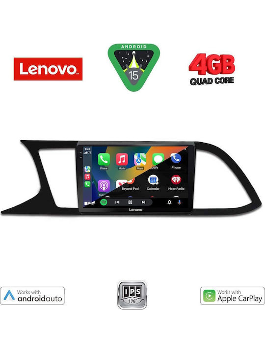 Lenovo Car Audio System for Seat Leon 2012-2021 (Bluetooth/USB/AUX/WiFi/GPS/Apple-Carplay/Android-Auto) with Touch Screen 9"