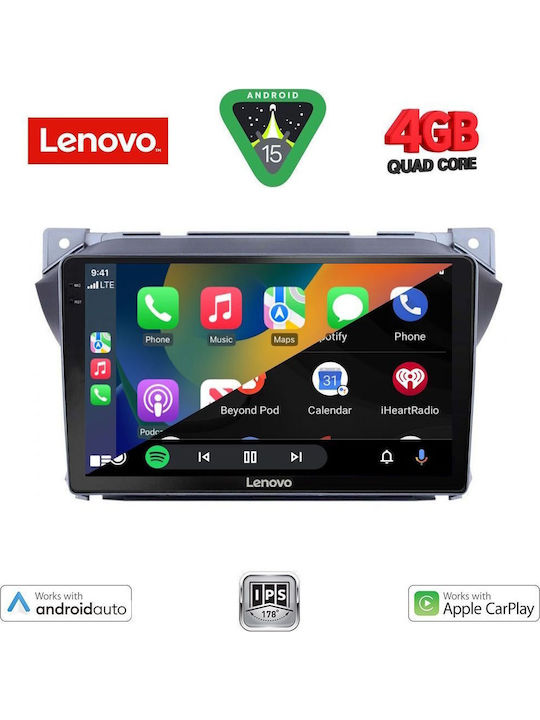 Lenovo Auto-Audiosystem für Suzuki Hoch Nissan Pixo 2009 (Bluetooth/USB/AUX/WiFi/GPS/Apple-Carplay/Android-Auto) mit Touchscreen 9"