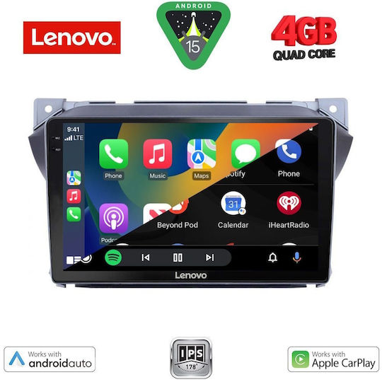Lenovo Ηχοσύστημα Αυτοκινήτου για Suzuki Alto Nissan Pixo 2009 (Bluetooth/USB/AUX/WiFi/GPS/Apple-Carplay/Android-Auto) με Οθόνη Αφής 9"