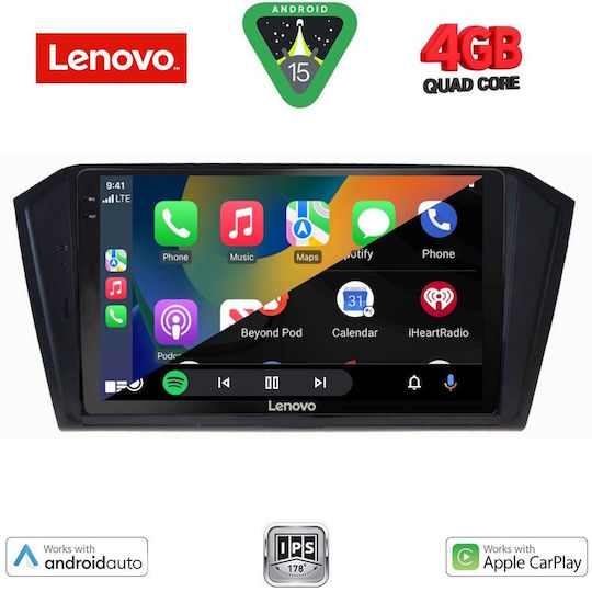 Lenovo Car Audio System for Volkswagen Passat 2016 (Bluetooth/USB/AUX/WiFi/GPS/Apple-Carplay/Android-Auto) with Touch Screen 10"