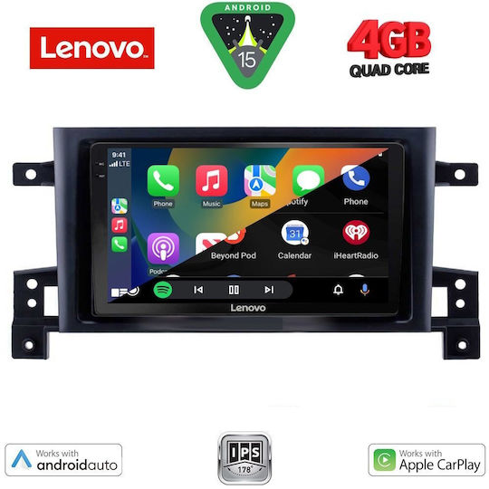 Lenovo Car Audio System for Suzuki Grand Vitara 2005-2015 (Bluetooth/USB/AUX/WiFi/GPS/Apple-Carplay/Android-Auto) with Touch Screen 9"
